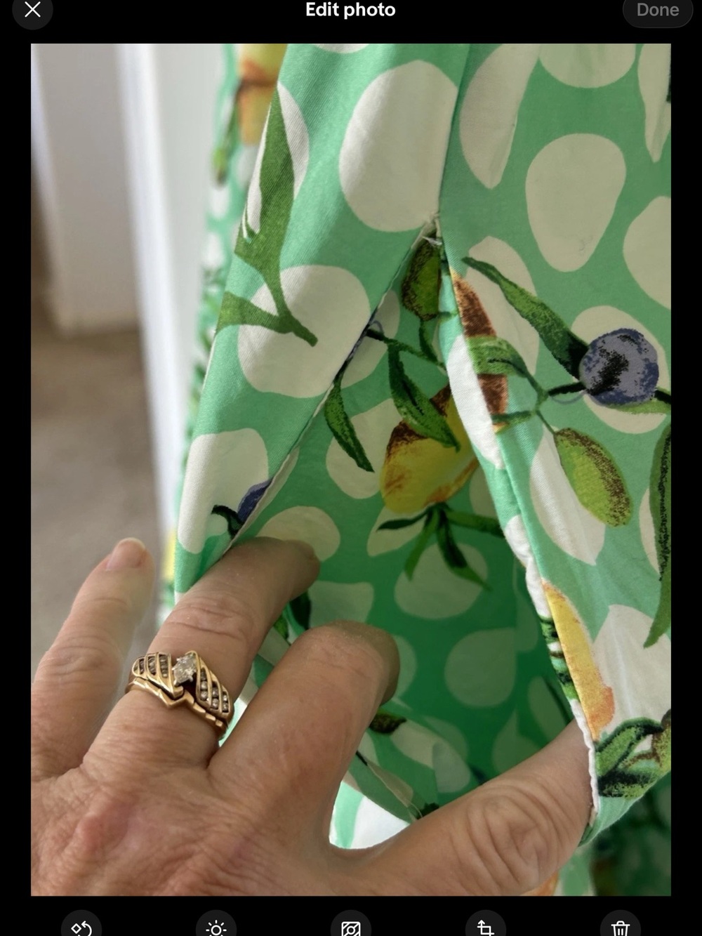 Anthropologie Mint Green Lemon-Print Tiered Maxi Dress - Picture 4 of 15